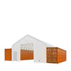 30' x 40' Container Peak Roof Shelter Pro Series with Heavy Duty 17 oz PVC Cover, Fully Enclosed front and back endwalls, TMG-ST3042CG (Previously ST3041CG)