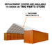 TMG Industrial 30' x 40' PVC Fabric Container Peak Roof Shelter Pro Series, Fire Retardant, Water Resistant, UV Protected, TMG-ST3042CV (Previously ST3041CV)