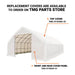 TMG-ST3052E 30' x 50' straight wall peak ceiling storage shelter with 10 oz PE cover
