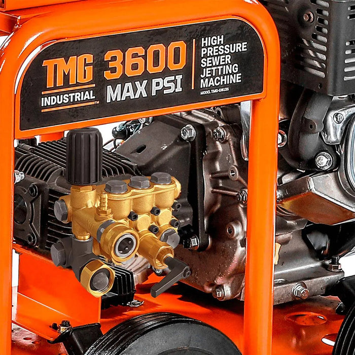 Tmg Machine TMG 3600 PSI Sewer Jetter Drain Cleaner with Kohler 14 HP Gas Engine ...