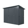 Fahrradschuppen aus Metall, 4' x 8' (1,2 x 2,4 m), 29 Gauge (0,2 mm) Wellblech, 70" (1,78 m) Oberkante, TMG-MS0408