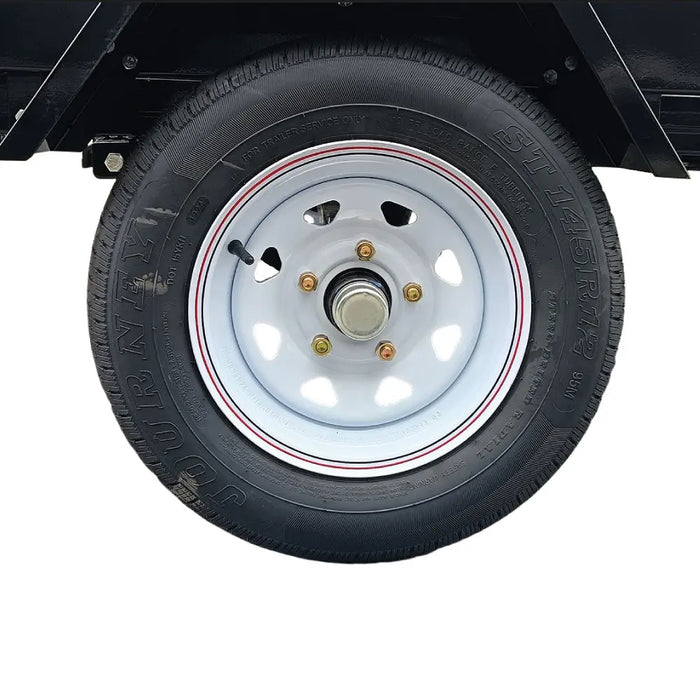 TMG Industrial 5’ x 7’ Single Axle Utility Trailer, 2090 Lb Payload Capacity, Robust Construction, Powder Coated, LED Lights, Compact Size, 2” Coupler, TMG-UT57