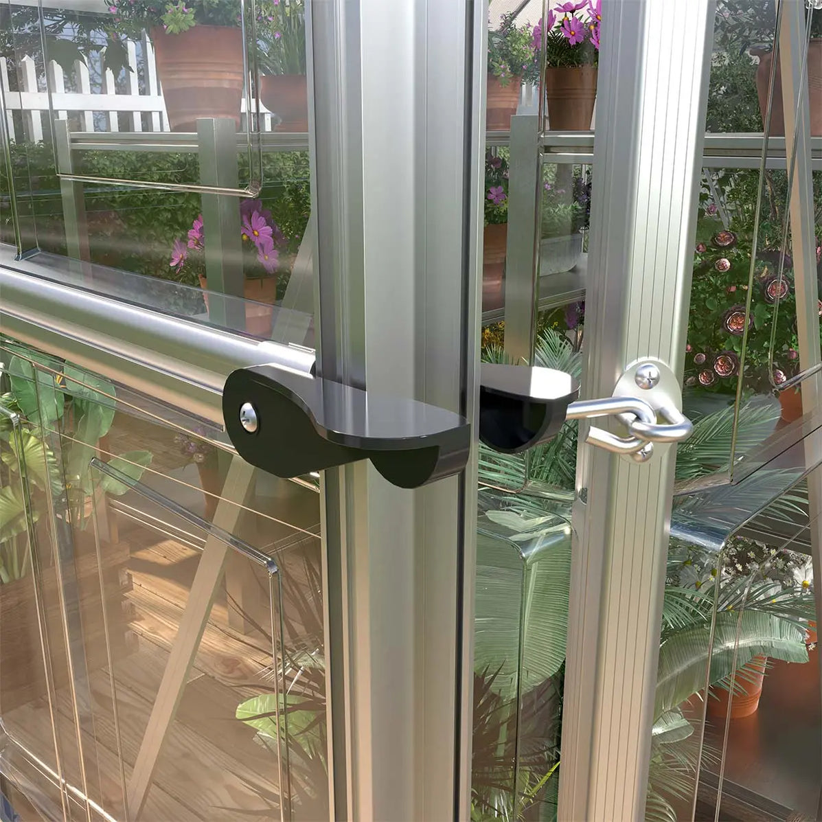6’ x 12’ Crystal Clear Greenhouse, Aluminum Frame, Integrated Gutter ...