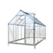 TMG Industrial 6’ x 12’ Crystal Clear Greenhouse, Aluminum Frame, Integrated Gutter System, Roof Vents, TMG-GH612