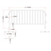 TMG Industrial 6’ x 3’ Temporary Crowd Control Barrier, Galvanized, Interlocking Design, Various Commercial Applications, Quick Setup, TMG-FMB20