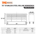 TMG Industrial 72” Stainless Steel Rolling Workbench, Rubberwood Tabletop, 15 Lockable Drawers, Locking Wheels, TMG-WB7215S