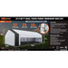 TMG Industrial 80’ x 33’ Dual Truss Storage Shelter Workshop, (3) 19’ Wide Drive-Through Openings, Scaffolding-Style Door Frame Support, TMG-DT3380