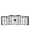 88-ft Bi-Parting Ornamental Wrought Iron Gate & Fence Panels Combo Pack, All Steel, Powder Coated, TMG-MG88P