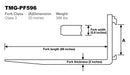 TMG Industrial 96” 5 Ton Pallet Forks, 6380 LB Load Capacity, Tapered & Polished, Boron-Carbon Steel, Class III A Compatibility, Quick Assembly/Mounting, Sold by pair, TMG-PF596