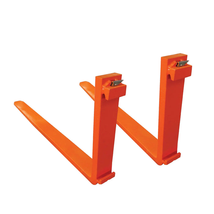 TMG Industrial 96” 5 Ton Pallet Forks, 6380 LB Load Capacity, Tapered & Polished, Boron-Carbon Steel, Class III A Compatibility, Quick Assembly/Mounting, Sold by pair, TMG-PF596