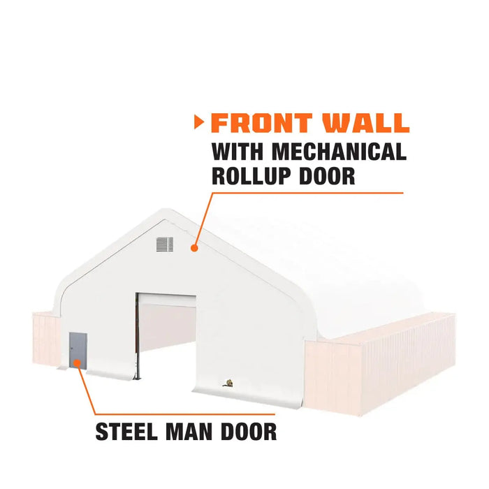 TMG Industrial Front End Wall Kit, Compatible with TMG-DT5040CF-PRO container shelter installed with the standard height container (8’6”), TMG-DT50FW8V