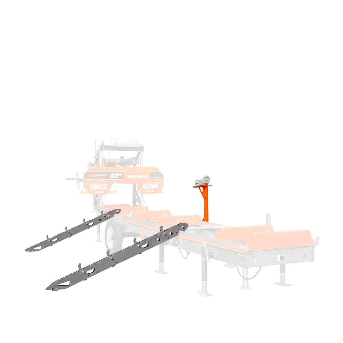 Log Loading Ramp Kit for Sawmill Trailer PSM27, Mast/Boom, 70