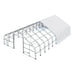 TMG Industrial Pro Series 50' x 80' Dual Truss Storage Shelter with Heavy Duty 32 oz PVC Cover & Drive Through Doors, TMG-DT5080-PRO
