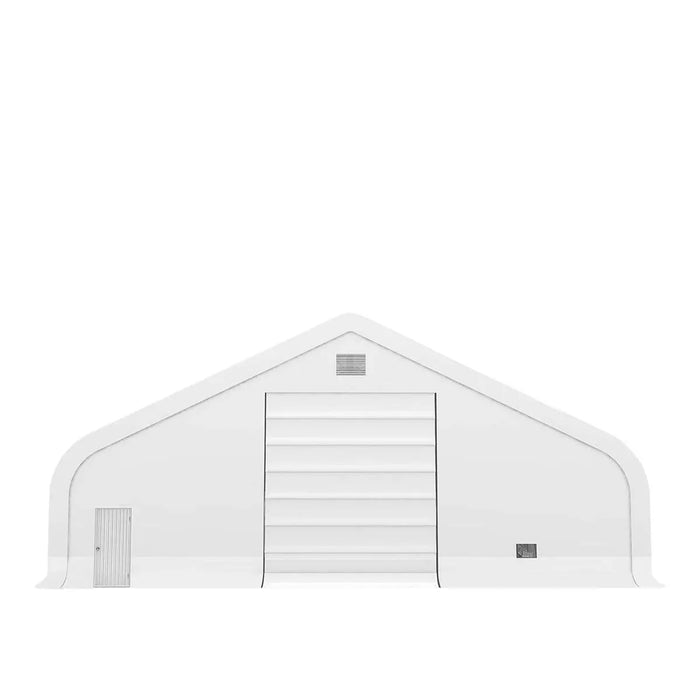 TMG Industrial Pro Series 50' x 80' Dual Truss Storage Shelter with Heavy Duty 32 oz PVC Cover & Drive Through Doors, TMG-DT5080-PRO