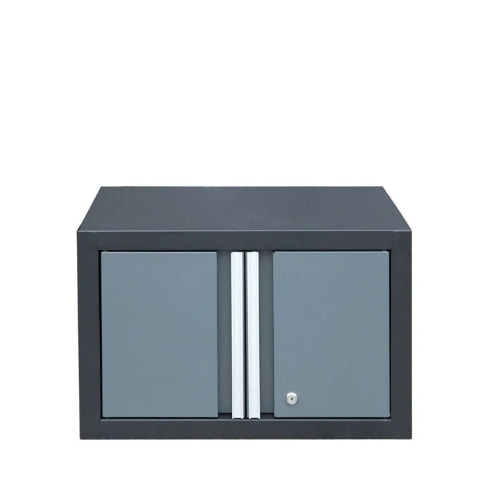 TMG Industrial Pro Series 9-Piece Garage Storage Cabinet Combo Set w/Rolling Cabinet, Rubber Wood Tabletop, Recessed Aluminum Handles, TMG-GCC09B