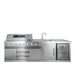 TMG Industrial Stainless Steel Outdoor Kitchen, 6 Main Burners, Rear Burner, Side Burner, Integrated Sink & Refrigerator, CSA/CE Certified, TMG-LKS08