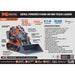 TMG Industrial Stand-On Mini Track Loader, 25 HP Perkins Diesel Engine, Eaton Hydraulic Motor, Permco Hydraulic Pump, Italian Hydro Control Valve, Joystick Controls, 750 lb Load Capacity, Smooth Bucket Included, TMG-MVL25P