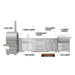 TMG Living Kitchen Pro Series 7-Piece Stainless Steel Modular Outdoor Kitchen Suite Set, 35" Refrigerator Cabinet, 32" BBQ, 4-Burner Gas Grill, Sink, Side Burner, Corner Cabinet, Pizza Oven, TMG-LKS12 TMG Industrial