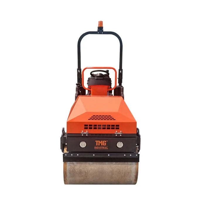 TMG-MVR50 1.5-Ton Ride-On Double Drum Vibratory Roller, 20.7HP Honda GX630 Engine, 22'' Drum, 4950 lb Compaction Force