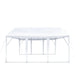 TMG Industrial 20’ x 20’ Heavy Duty Outdoor Party Tent, PE Tarpaulin Fabric, 6’6” Overhead, 10’ Peak Ceiling, TMG-PT2020A
