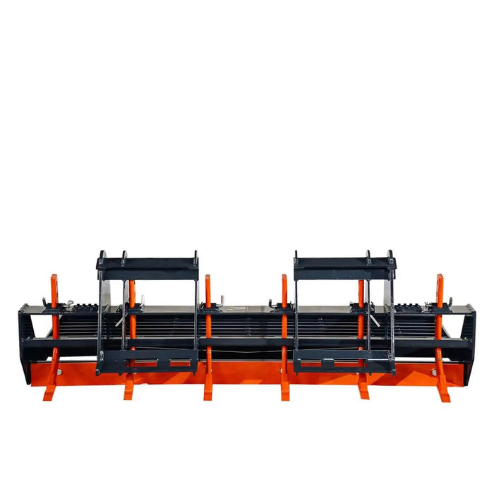 TMG Industrial 72” Skid Steer Land Plane, 6 Adjustable Ripper Teeth, Reversible Planer Comb, Grading, Spreading & Leveling, TMG-SLP72
