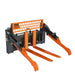 TMG Industrial 48” Two-Cylinder Pallet Fork Pipe Grapple, 6200-lb Lift Capacity, ITA Class III Forged Tines, Skid Steer Mount, TMG-SPG45