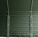 TMG Industrial 20’ x 20’ Livestock Corral Shelter, Powder Coated Structure, 12’ Dome Roof, 17 oz Military Green PVC Fabric Covering, 6-Bar Corral Panels, 5’ Front Swing Gate, TMG-ST2020L