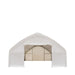 TMG Industrial 30' x 50' Straight Wall Peak Ceiling Storage Shelter with Heavy Duty 17 oz PVC Cover & Drive Through Doors, TMG-ST3050V
