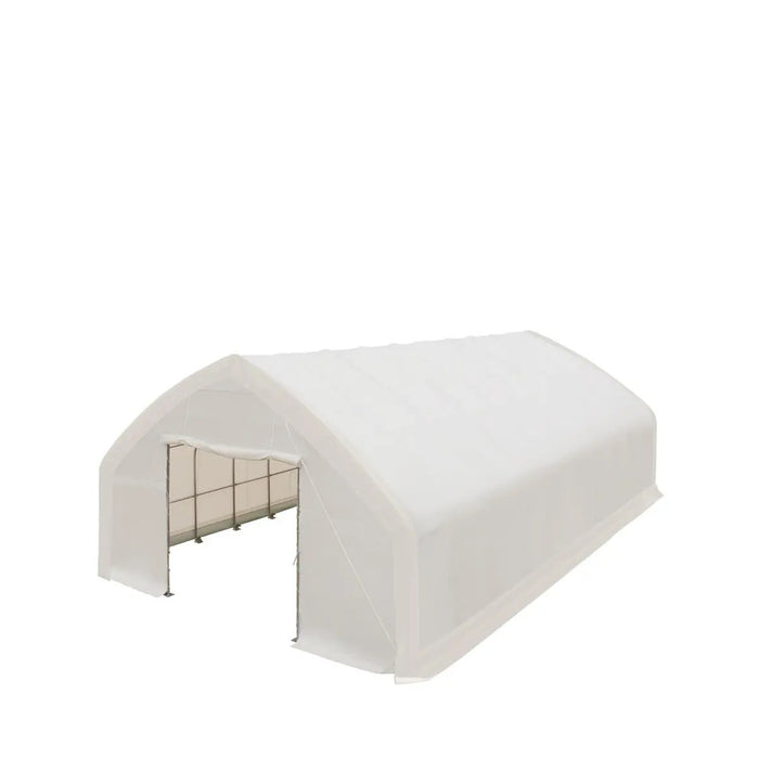 30' x 50' Straight Wall Peak Ceiling Storage Shelter with Heavy Duty 11 oz PE Cover & Drive Through Doors, TMG-ST3050E(Previously ST3050) TMG Industrial AU
