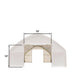 TMG Industrial 30' x 50' Straight Wall Peak Ceiling Storage Shelter with Heavy Duty 17 oz PVC Cover & Drive Through Doors, TMG-ST3050V