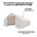 TMG Industrial 30' x 50' Straight Wall Peak Ceiling Storage Shelter with Heavy Duty 17 oz PVC Cover & Drive Through Doors, TMG-ST3050V