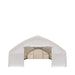 TMG Industrial 30' x 70' Straight Wall Peak Ceiling Storage Shelter with Heavy Duty 17 oz PVC Cover & Drive Through Doors, TMG-ST3070V