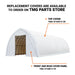 TMG-ST4081V 40' x 80' Peak Ceiling Storage Shelter, Single Truss, 17oz Commercial Grade PVC Cover, 13' Wx 16' H Wide Open Door on Two End Walls (Discontinued)