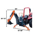 TMG Industrial 6-FT 3-Point Hitch Swing Backhoe Attachment, 12” Bucket Included, 20-65 HP Tractor, 97” High Reach, Category 1 & 2 Hookups, TMG-TBH72
