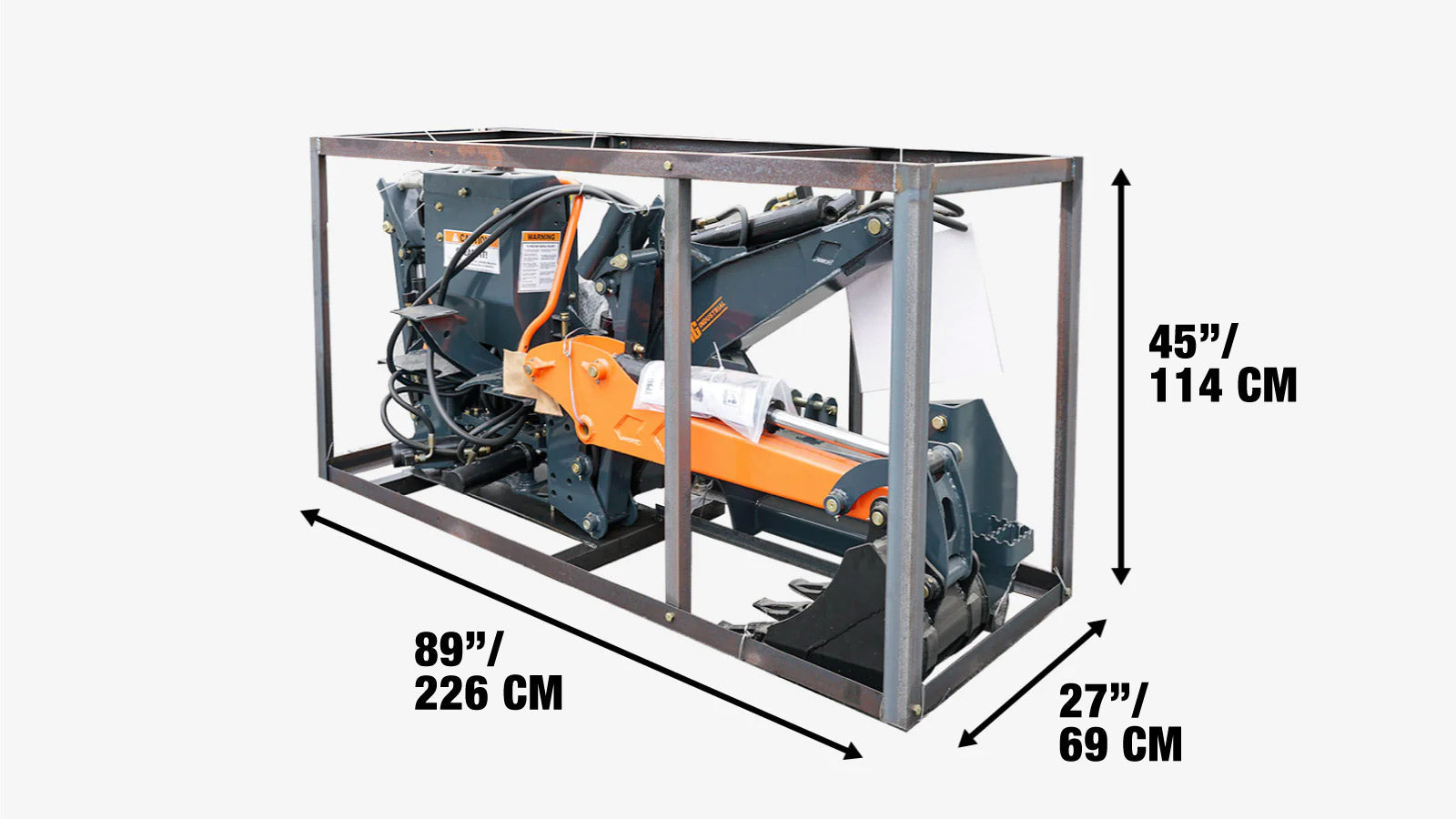 2200 mm (7’) 3-Point Hitch Swing Backhoe Attachment, Category 1 & 2, 40 - 100 HP Tractor TMG-TBH84-specifications-image