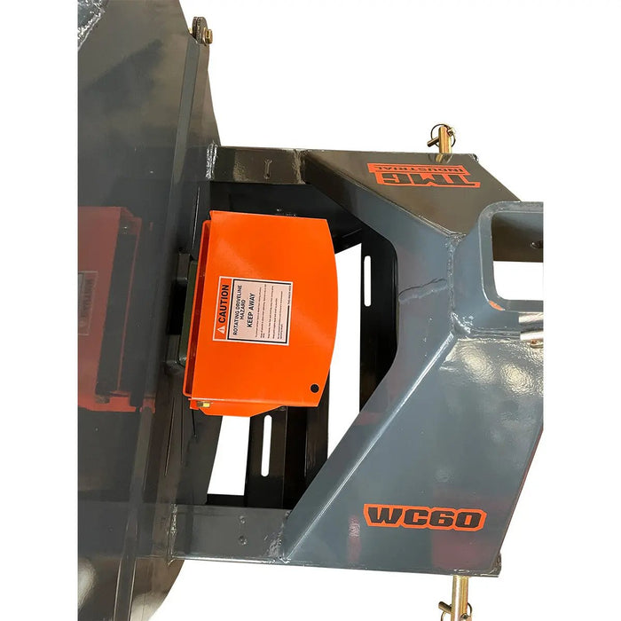 6” 3-Point Hitch Wood Chipper, Reversible/Hardened Blades, 360° Swiveling Chute, 40-80 HP Tractors, TMG-WC60