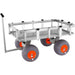VEVOR Beach Fishing Cart, 500 lbs Load Capacity, Fish and Marine Cart with Four 13" Big Wheels PU Balloon Tires for Sand, Heavy-Duty Aluminum Pier Wagon Trolley with 6 Rod Holders for Fishing, Picnic, DOBA-MC500