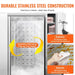 VEVOR Commercial Freezer 60.42 Cu.ft, Reach In 82.5" W Upright Freezer 3 Doors, Auto-Defrost Stainless Steel Reach-in Freezer with 12 Adjustable Shelves, -13 to 5°F Temp Control, 4 Wheels, DOBA-FZ60