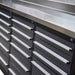 Pro Series 9-Ft 30-Drawer Workbench with Stainless Steel Top, Ball Bearing Double Slides & Casters, TMG-WB930
