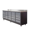 2.8m Workbench with Stainless Steel Benchtop and 30 Drawers, TMG-WB930