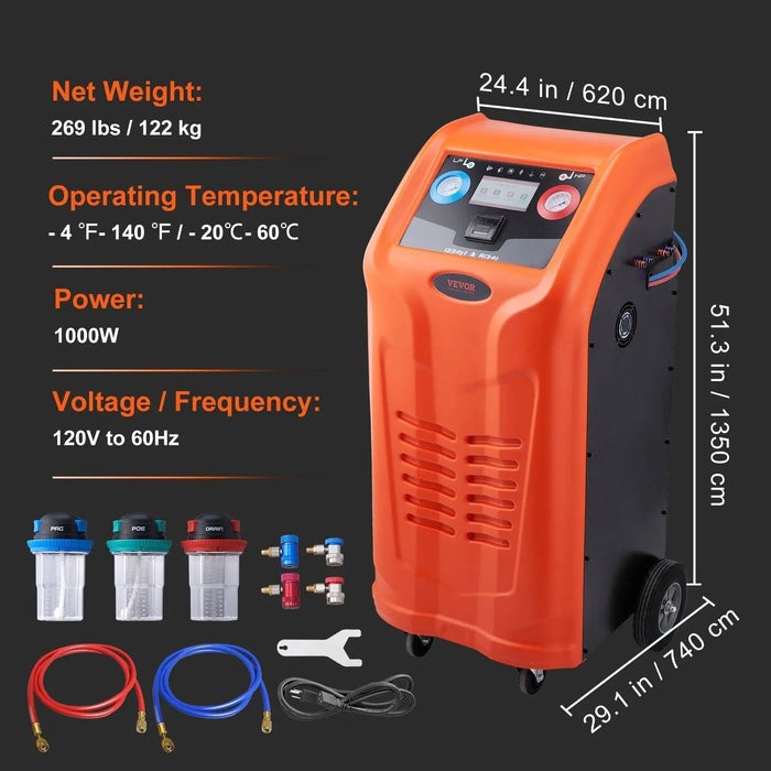 Automatic Refrigerant Recovery Machine, Dual Cylinder, HVAC Use – TMG ...
