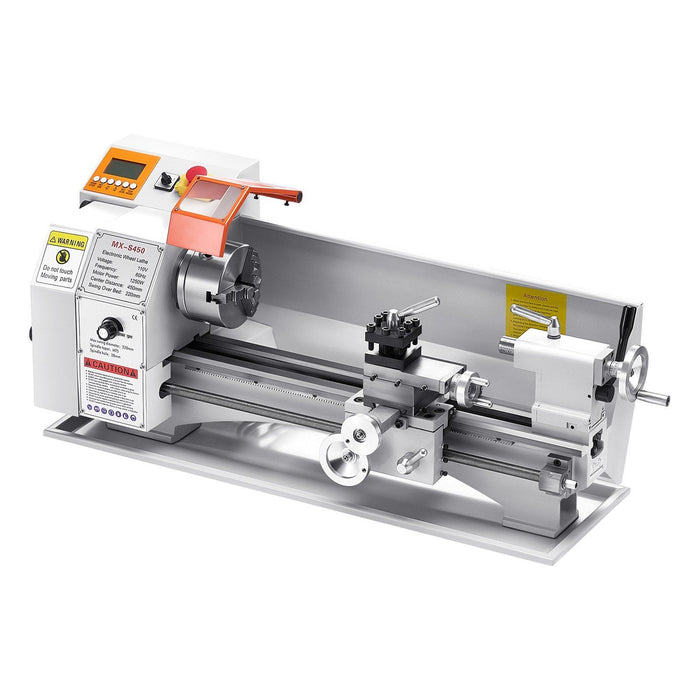 8,7" x 18" Metalldrehmaschine, 1250-W-Bürstenlosmotor, Drehzahlregelung 0–2500 U/min, Tischdrehmaschine mit automatischem Vorschub, DOBA-ML8718