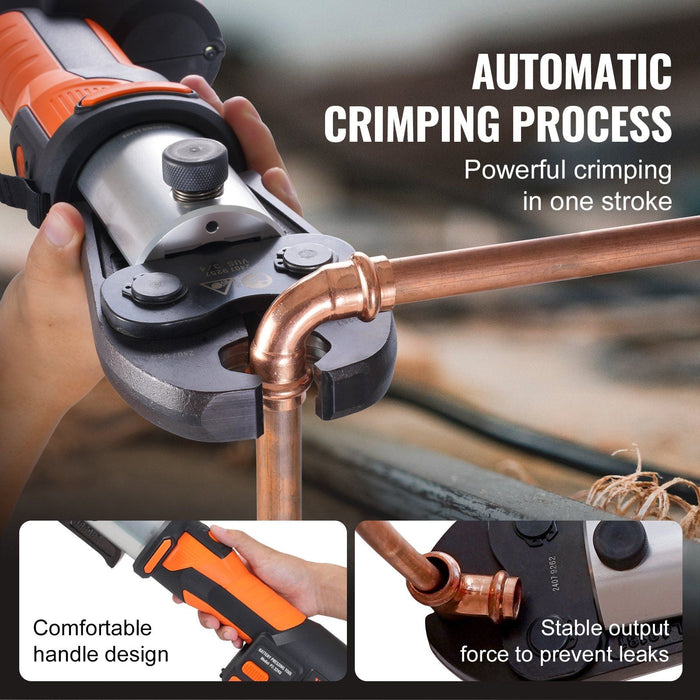 Pro Press Tool Rohrpressset, Akku-Presswerkzeug mit 6 austauschbaren Backen, DOBA-PPT6