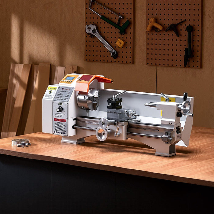 8,7" x 18" Metalldrehmaschine, 1250-W-Bürstenlosmotor, Drehzahlregelung 0–2500 U/min, Tischdrehmaschine mit automatischem Vorschub, DOBA-ML8718