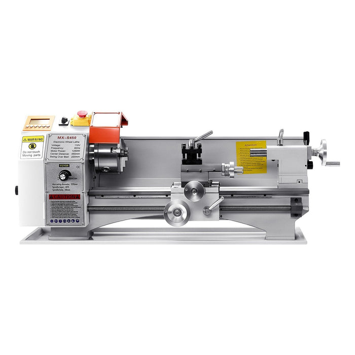 8,7" x 18" Metalldrehmaschine, 1250-W-Bürstenlosmotor, Drehzahlregelung 0–2500 U/min, Tischdrehmaschine mit automatischem Vorschub, DOBA-ML8718