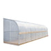 TMG Industrial 10’ x 30’ Lean-To Greenhouse Grow Tent w/6 Mil Clear EVA Plastic Film, Cold Frame, Hand Crank Roll-Up Side, 6-½’ Sidewall, TMG-GHL1030