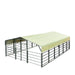 TMG Industrial 20’ x 30’ Livestock Corral Panel Metal Shed, 7’ Sidewall Height, 5’ Corral Panel Height, 600 Sq-Ft, 27 GA Corrugated Panels, TMG-MS2030LC