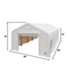 TMG Industrial Pro Series 20' x 40' Dual Truss Storage Shelter with Heavy Duty 17 oz PVC Cover & Drive Through Doors, TMG-DT2041-PRO